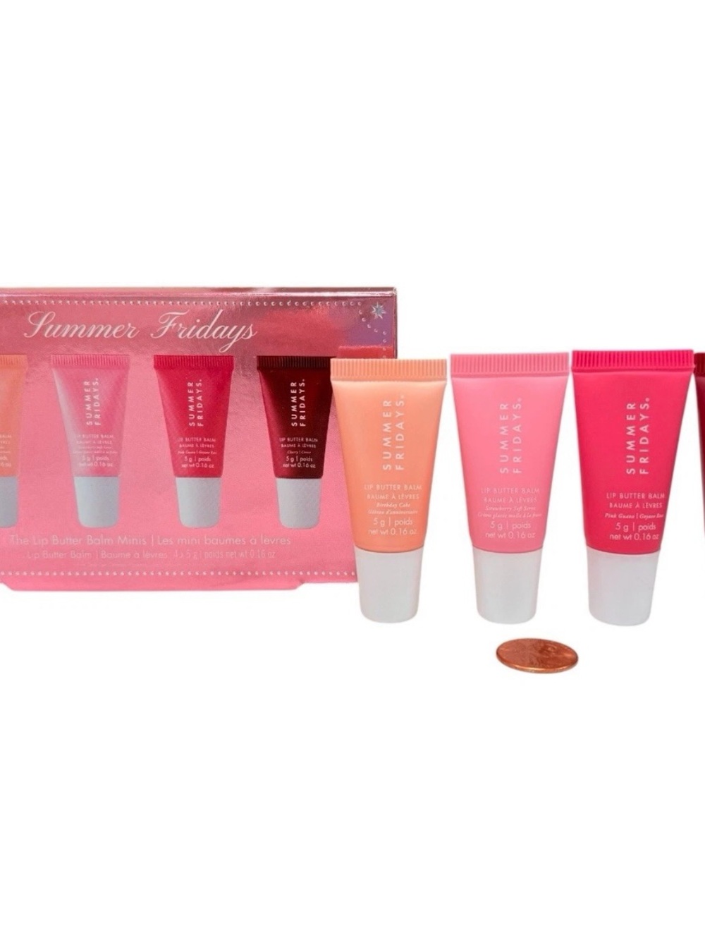 SUMMER FRIDAYS The Lip Butter Balm Minis Pink Gift Set Holiday 2026 NEW In Box